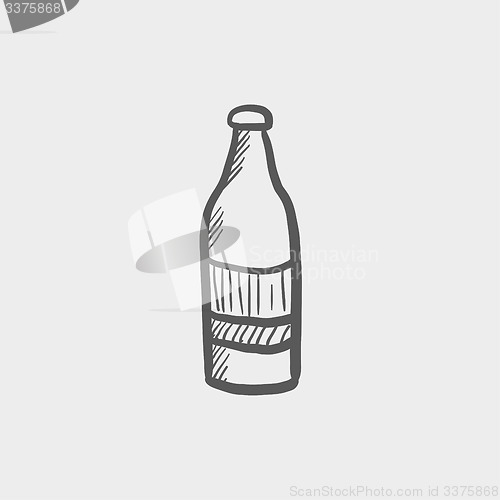 Image of Soda bottle sketch icon