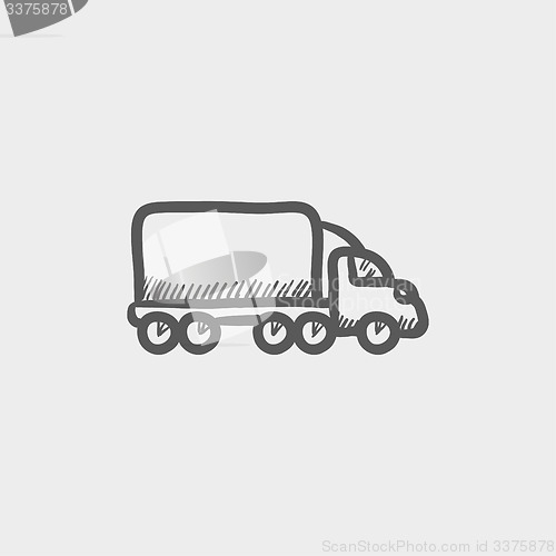 Image of Delivery car sketch icon