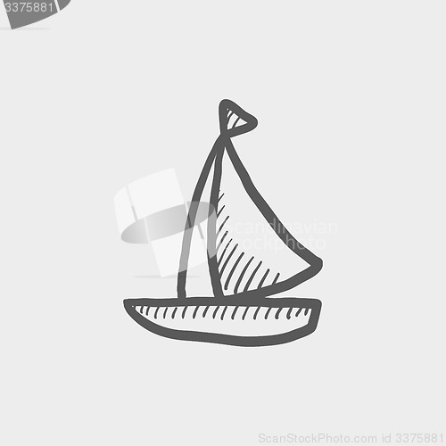 Image of Sailboat sketch icon