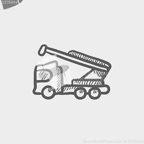 Image of Towing truck sketch icon