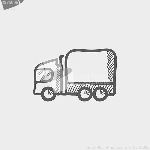 Image of Delivery truck sketch icon