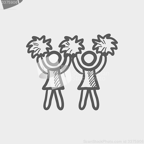 Image of Cheerleader sketch icon