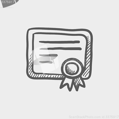 Image of Certificate sketch icon