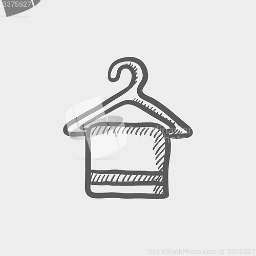 Image of Towel on hanger sketch icon