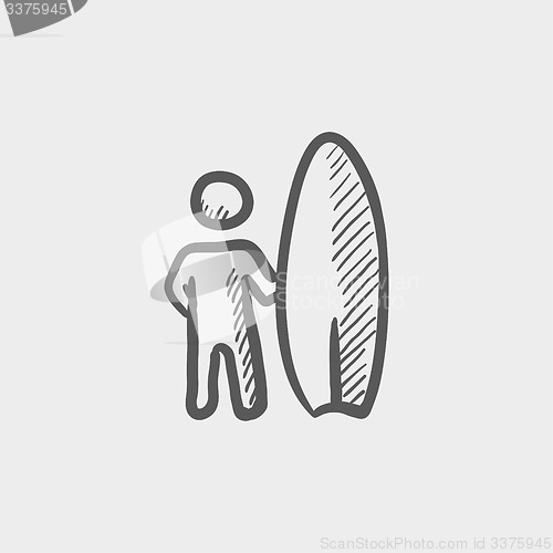 Image of Wakeboarder sketch icon