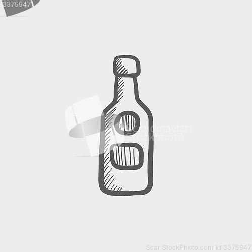 Image of Bottle of whisky sketch icon