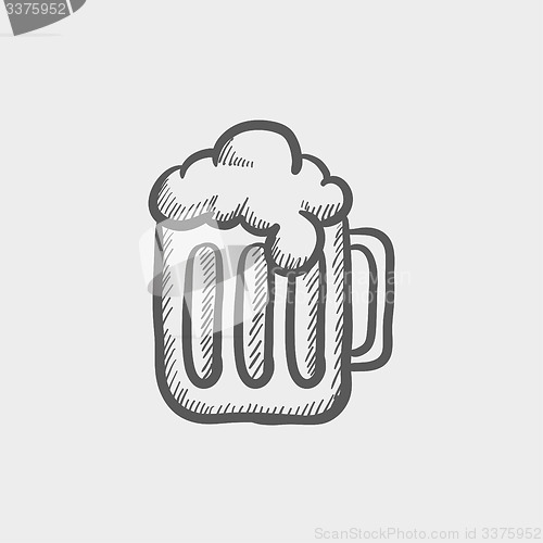 Image of Mug of beer sketch icon