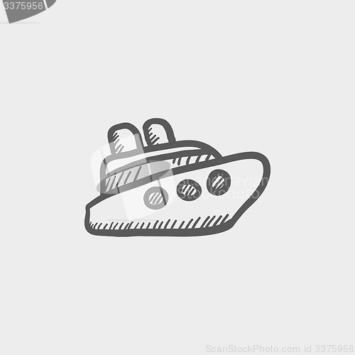 Image of Cruise ship sketch icon