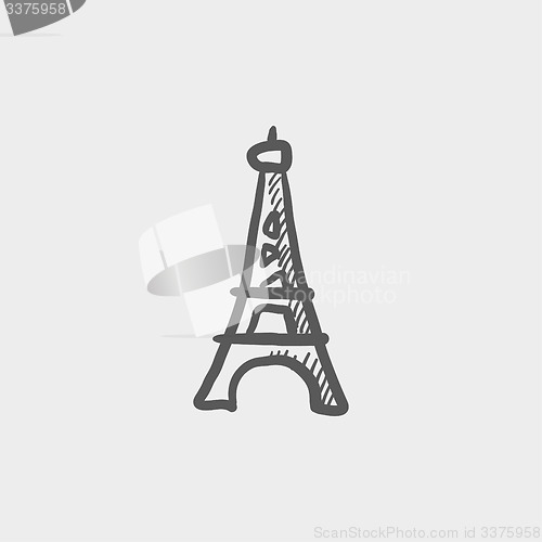 Image of Paris tower sketch icon