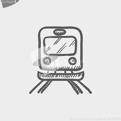 Image of Back view of train sketch icon