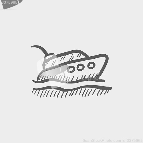 Image of Yacht sketch icon