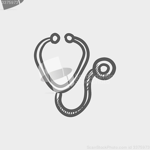 Image of Stethoscope sketch icon