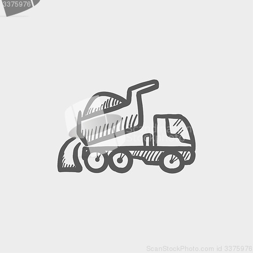 Image of Dump truck sketch icon