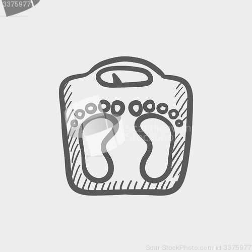 Image of Weighing scale sketch icon