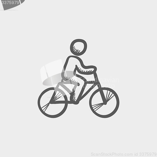 Image of Racing bike sketch icon