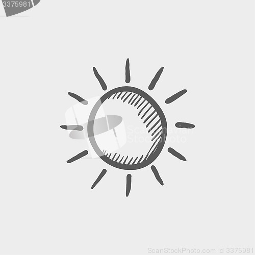 Image of Sun sketch icon
