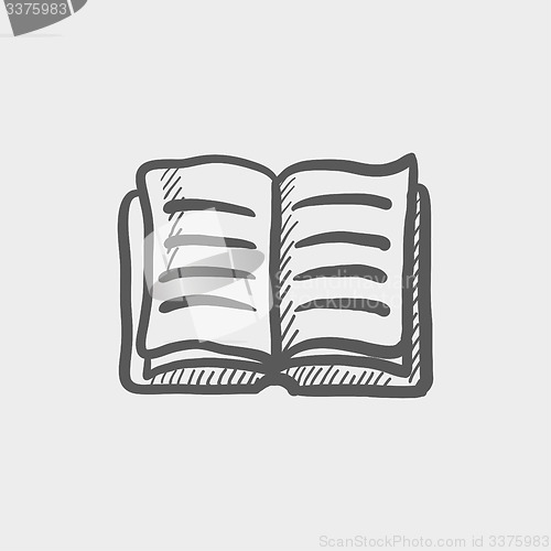 Image of Open book sketch icon