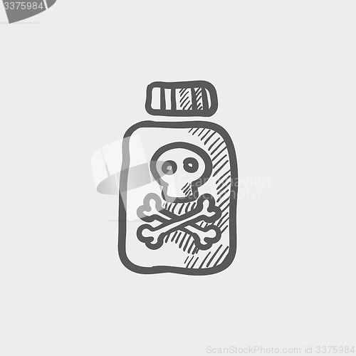 Image of Bottle of poison sketch icon