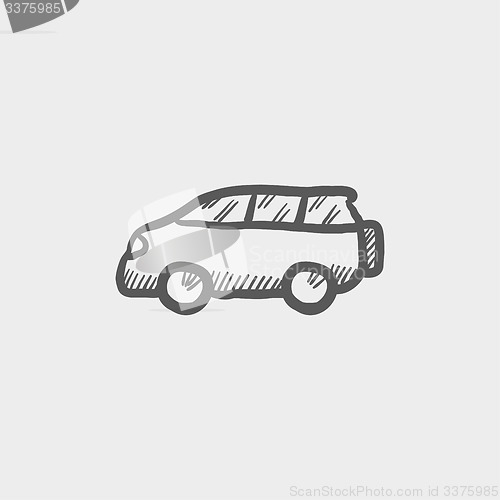 Image of Minivan sketch icon