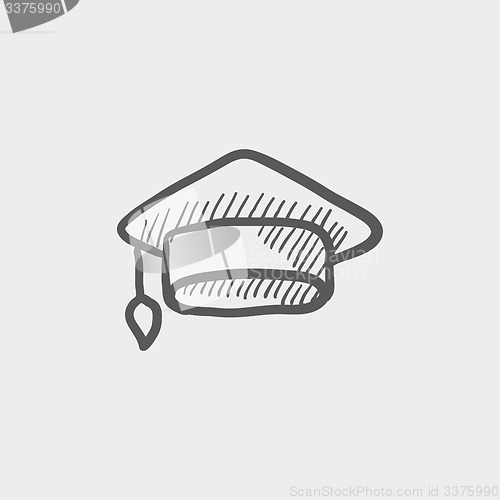 Image of Graduation cap sketch icon