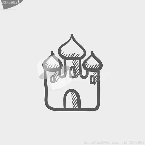 Image of Saint Basil cathedral sketch icon