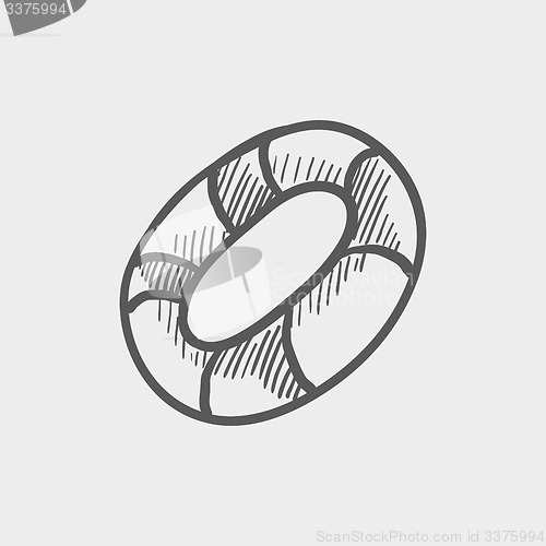 Image of Life preserver sketch icon