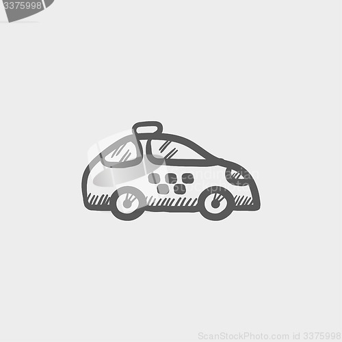 Image of Police car sketch icon