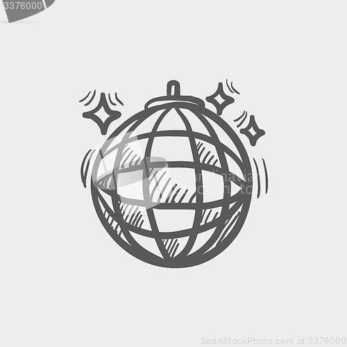 Image of Disco ball sketch icon