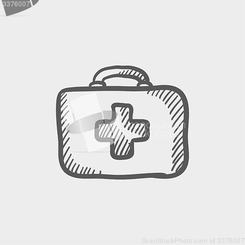 Image of First aid kit sketch icon