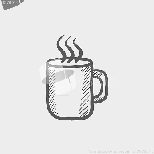 Image of Mug of hot choco sketch icon