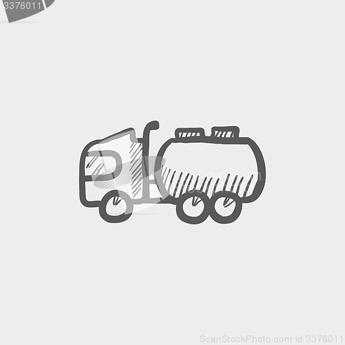 Image of Tanker truck sketch icon