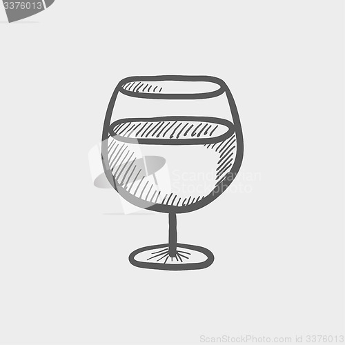 Image of Glass of wine sketch icon