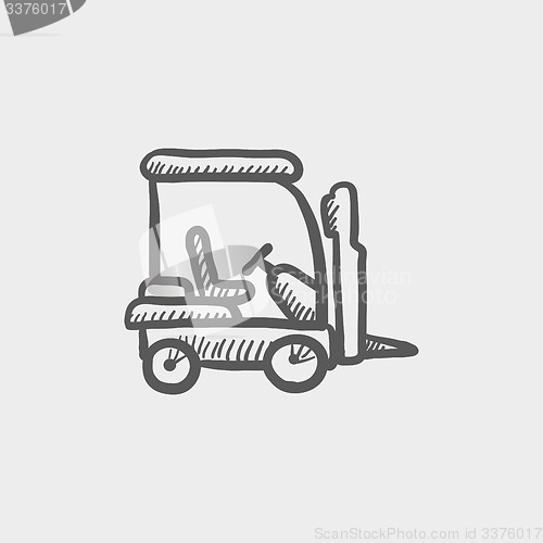 Image of Golf cart sketch icon