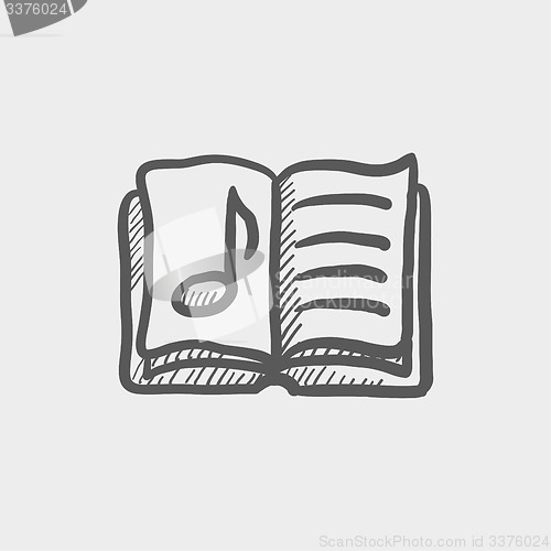 Image of Music book sketch icon