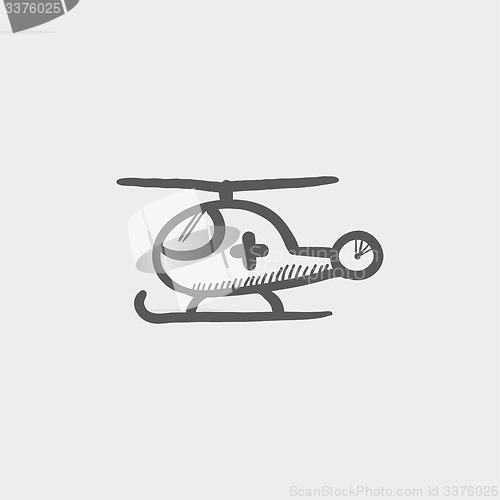 Image of Air ambulance sketch icon