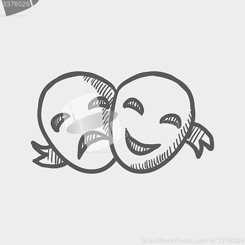 Image of Two mask sketch icon