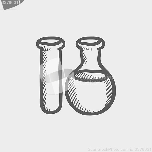 Image of Test tube sketch icon