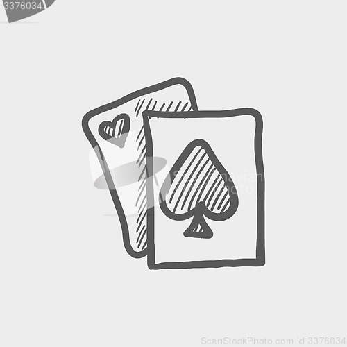 Image of Playing card sketch icon