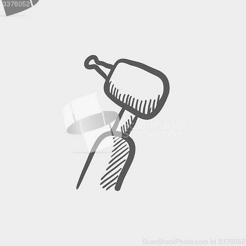 Image of Dental drill sketch icon