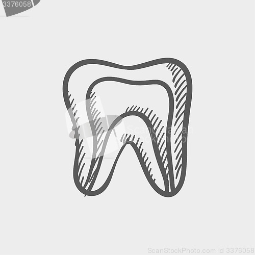 Image of Molar tooth sketch icon