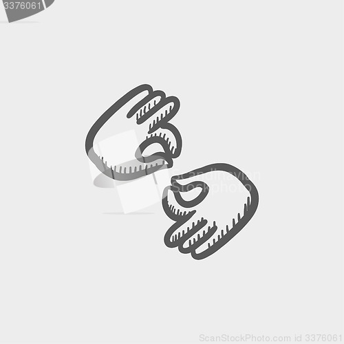 Image of Two hands sketch icon