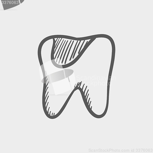 Image of Tooth decay sketch icon