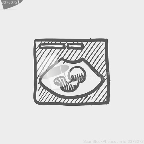 Image of Fetal ultrasound sketch icon