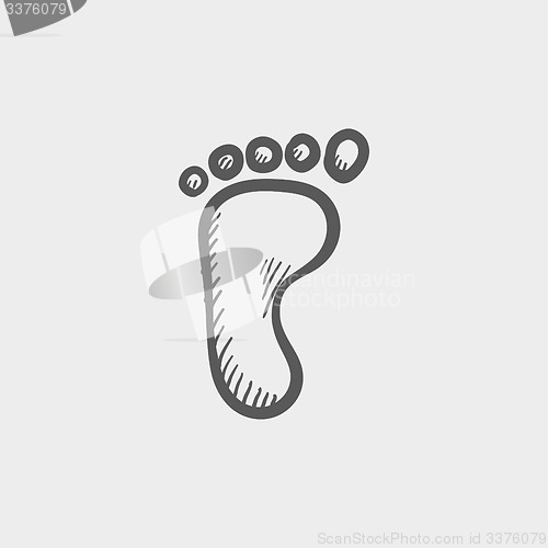 Image of Foot sketch icon