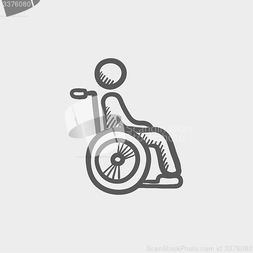 Image of Disabled person sketch icon