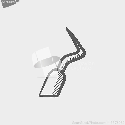 Image of Dental scraper sketch icon