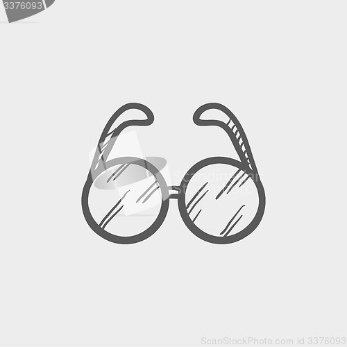 Image of Eyeglasses sketch icon