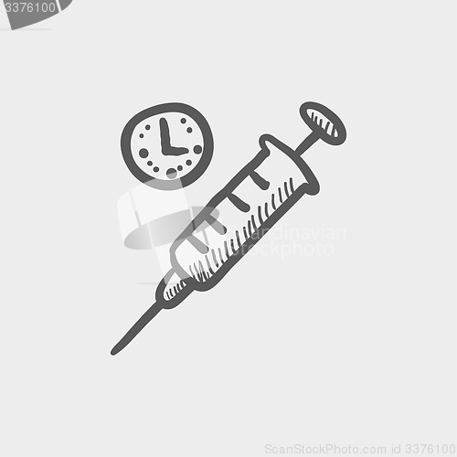 Image of Syringe sketch icon