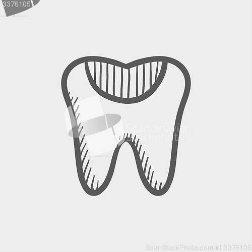 Image of Tooth decay sketch icon