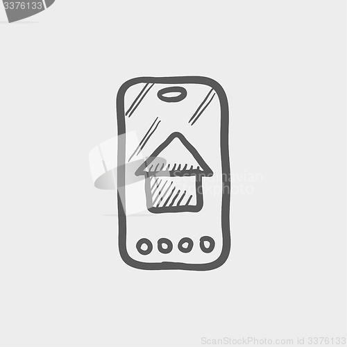 Image of Real estate business card sketch icon